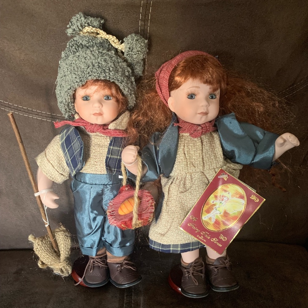 Porcelain Fairy Tale dolls 3 pcs